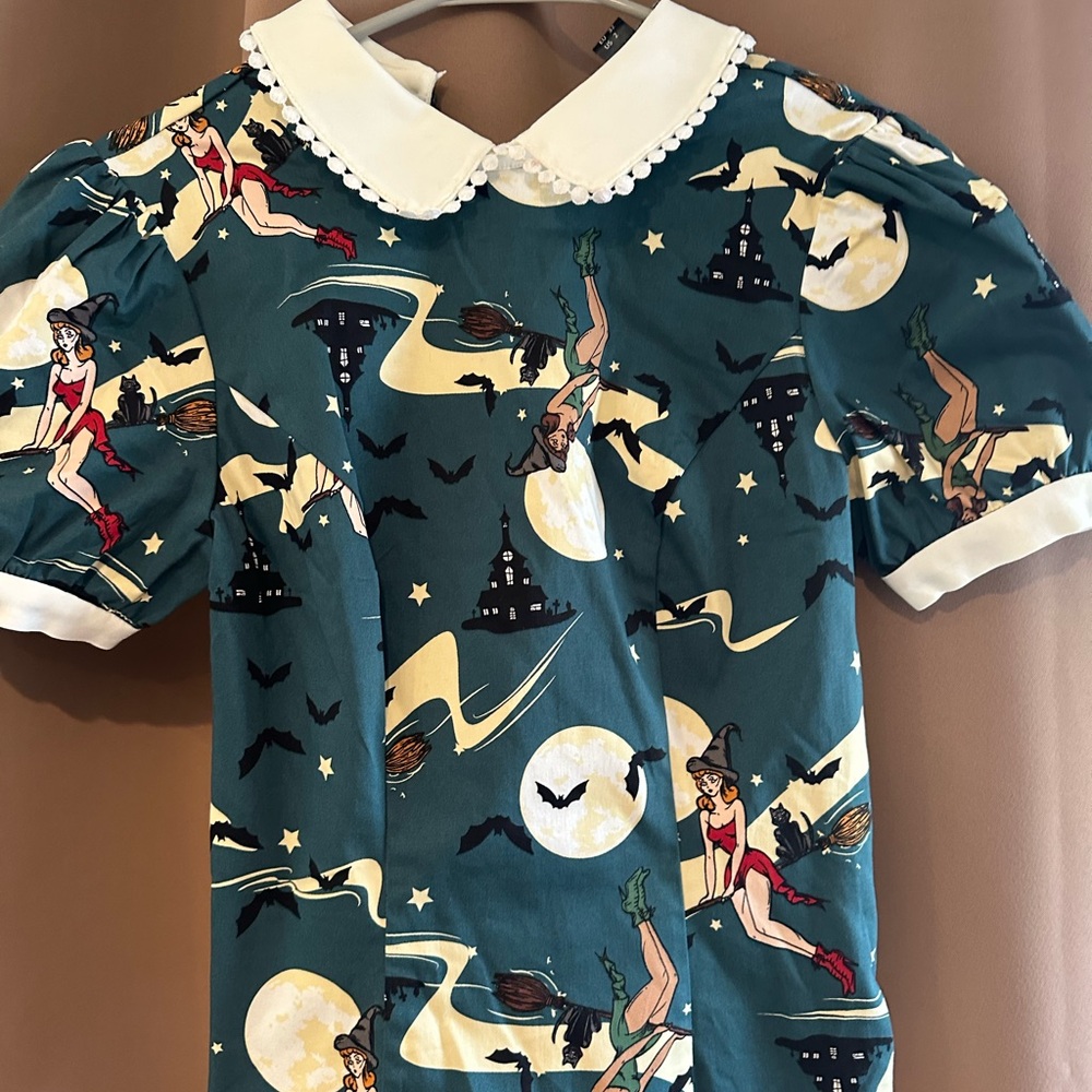 Unique Vintage Halloween pinup blouse